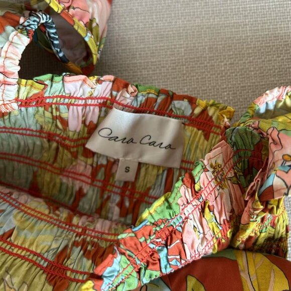 NEW Cara Cara Ruby Midi Dress XS/Small Newberry Tropic Clay Floral Cotton Causal - Picture 8 of 13